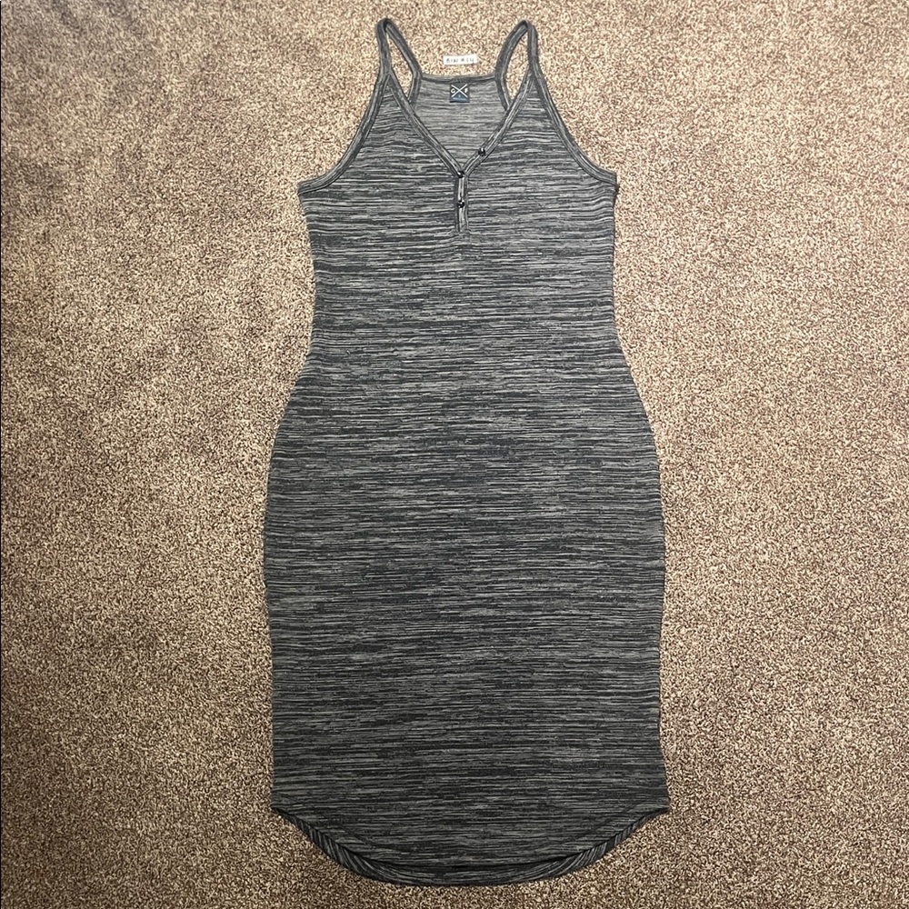 Gray Sleeveless Bodycon Dress